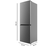 Frigorífico Combi Bolero CoolMarket 296 Litros Inox Oscuro con DeFrost Iluminación Interior y Cajón Frutas y Verduras