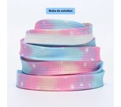 New Flats Sneakers Laces Fashion AF1/AJ Sports Shoelace 100/120/140/160/180CM 0.8CM Width Tie-dye Shoelaces Shoes Accessories