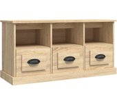 vidaXL Mueble de TV madera contrachapada 100x35x50 cm, Mueble de Salon, Mueble TV, Mueble TV salon, Mesa de TV, Mueble tele