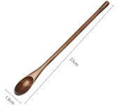 Cuchara sopera de mango largo de teca, colador de madera, espátula antiadherente para ollas, utensilios de cocina de madera de acacia, espátula de madera, cuchara pequeña de madera para arroz, cuchara para fideos
