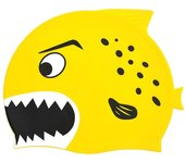 Gorro de Natación para Niños de Silicona con Impresión de Tiburón, Impermeable