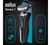 AFEITADORA BRAUN 71-N1200s SEC/MOJ., RECORTADOR, ESTUCHE Y FUNDA
