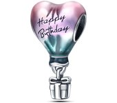 Romantic 925 Silver Couple Colourful Heart Shaped Hot Balloon Charms Beads Fit Pandora 925 Original Bracelets DIY Jewelry Gifts