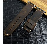 URVOI Band for Apple Watch Ultra series 8 7 6 SE 54 Vintage Crazy Horse Fine Leather strap for iWatch Pin buckle V stitches 49mm