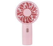 Ventilador de mano recargable silencioso portátil (rosa)