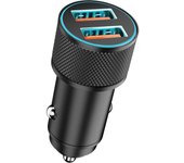 Bateríasyaccesorios（） Cargador de coche, cargador rápido USB dual con dos puertos QC, enchufes USB rápidos