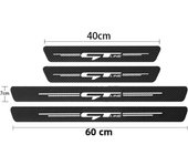 Carbon Fiber Car Door Sill Threshold Anti Scratch Protective Stickers Decals For Kia GT Line Sportage Ceed Picanto K5 K3 Stonic