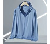 Ropa de protección solar de seda helada para exteriores UPF50+ para hombre y mujer, camisa fina y transpirable de verano antiultravioleta, chaqueta de protección solar
