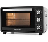 SUINGA Horno Eléctrico de Sobremesa 25 Litros, Convección 1500W, Temporizador, Selector de Temperatura, 47 x 38 x 29,5 cm, negro
