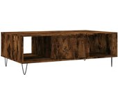 vidaXL Mesa de centro madera de ingeniería 104x60x35 cm Blanco, Negro, Blanco brillante Mesita de Salón o Comedor o Auxiliar Mesa de Café Meuble Salón