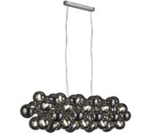 Araña contemporánea Berry acero cromo vidrio 25 luces G9