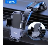 TOPK Car Phone Holder Mount 2 IN 1 Upgraded Adjustable Cell Phone Holder For Car Dashboard & Air Vent Compatible With All Phones
