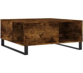 vidaXL Mesa de centro madera contrachapada 80x80x36,5 cm Blanco, Roble Sonoma, Gris hormigón Mesita de Salón o Comedor o Auxiliar Mesa de Café Meuble Salón