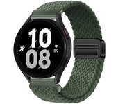 20mm 22mm Magnetic Bracelet for Samsung Galaxy Watch 7/6/Classic/5/4/3 Braided Loop Nylon Strap for Huawei Watch 4/3/GT 5 4 Band
