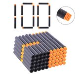 100PCS Black Soft EVA Toy Gun Bullets 7.2cm*1.3cm Refill Darts for Nerf Series Blasters Xmas Kid Children Gift (New Arrival)