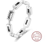 Original 925 Sterling Silver Ring For Woman Pave Setting Trendy Finger Ring Fine Jewelry