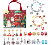 Calendario de Adviento para Niños, Gift de Navidad, Cuenta atrás de Navidad, 24 Días, pulsera de Navidad DIY, Regalos