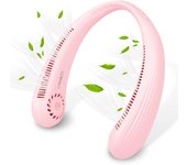Ventilador de Cuello portátil, ventilador de Cuello Colgante recargable, ventilador Manos libres sin Aspas con 3 velocidades, ventilador personal portátil que funciona con Batería de 3000 mAh