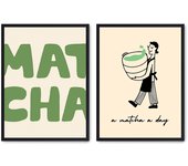 Set de 2 cuadros calidad premium con marco de madera - 30x40 cm o 50x70 cm - POSTER LAB