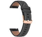 Pulsera de cuero para reloj inteligente HUAWEI WATCH GT 4 de 41 mm/Garmin Venu 3S/Venu 2S con hebilla de oro rosa de 18 mm