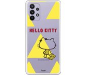 Funda original compatible con Samsung Galaxy A32 5G - Hello Kitty triangulos amarillos