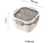 1200ml/1700ml Compartments Lunch Box for Kids Food Storage Containers Lunch box Picnic Salad box School Tableware Bento Box