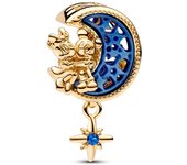 Pandora ​Charm con un recubrimiento en oro de 14k Luna Creciente Mickey Mouse 762956C01 , para Mujer