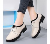 2024 New Women Oxford Shoes Flats Casual Shoes Pu Leather Round Toe Flat Heel Business Shoes Korean White Sneakers Women Shoes
