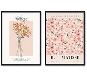 Set de 2 cuadros calidad premium con marco de madera - 30x40 cm o 50x70 cm - POSTER LAB