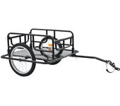 vidaXL Remolque para bicicletas acero negro 130x73x48,5 cm