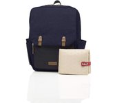 BABYMEL - Mochila para cuidado de bebe - Color AZUL y NEGRO - 7 Bolsillos internos y externos - 38x30x14 cm - Muy resistente - Ideal para carrito de bebé - Versátil y ligera - Baby