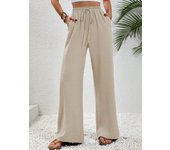 New autumn and winter versatile solid color floor length wide leg pants casual pants