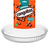 Pack repostería:CONGUITOS NEGROS DOYPACK 220G+Plato De Tarta De Vidrio 27 cm