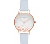 Olivia Burton Reloj Mujer Analogico Cuarzo con Correa de Piel sintética OB16CH04