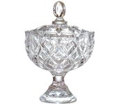 ARTEHOME Bombonera de cristal con Tapa,Ideal para almacenamiento de caramelos, dulces , bombones o regalo, 17.50cm*24.00cm,1.67kg,calidad premium