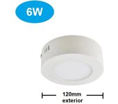 PANEL LED SUPERFICIE REDONDO 6w 6000K ADoceVoltios