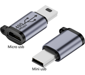 USB Type-C Adapter Type C To Lightning To Micro Mini USB Female To Male Converters For Xiaomi Samsung Charger Data Cable