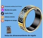 New Smart Ring LED Display Screen Heart Rate Gesture Sweep Video Sleep Monitor 5ATM Waterproof Fitness Tracker Rings