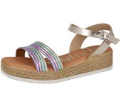 Shoes Sandalias Planas marca Oh! My Sandals para mujer en color metalizado