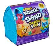 FAMOSA : Kinetic Sand - Caseta para perros – Con 170 g de arena mágica de playa - 1 figura de perro y accesorios para diversión creativa - Juguete Interactivo - Regalo Original - Edad recomendada mayores de 3 años