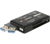 DeLOCK 91758 lector de tarjeta USB 3.2 Gen 1 (3.1 Gen 1) Negro