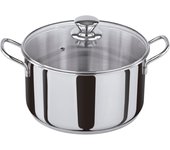LifeStyle-OLLA INOX CON TAPA CRISTAL 20-26CM