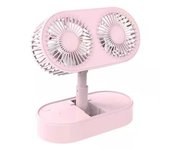 Ventilador de doble cabezal Ventilador de escritorio Ventilador eléctrico Mute Ventilador de viento fuerte Ventilador plegable Ventilador ajustable Ventilador telescópico