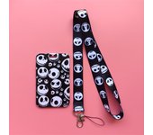 Jack Skellington ID Card Holder Lanyard Skull Men's Business Card Holder Neck Strap Halloween style Door Badge Holders Gift