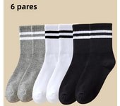 5 Pares De Calcetines Deportivos Casuales Para Hombres Y Mujeres Con Dibujos Divertidos Alta Calidad Talla Alta Otoño Invierno