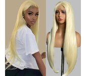 13x6 Synthetic Lace Front Wigs Long Straight Wigs Pre Plucked Free Part Natural Black Lace Frontal Wigs Put On Go Glueless Wigs
