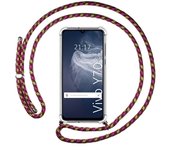 Tumundosmartphone Funda Colgante Transparente para Vivo Y70 con Cordon Rosa / Dorado
