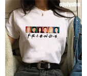 Fashion Friends Tv Show Funny Cartoon T Shirt Women Graphic Best Friends Harajuku T-shirt Korean Style Tshirt Vintage Top Female