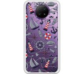 Funda compatible con Xiaomi Redmi Note 9 5G - Redmi Note 9T - Patron marinero
