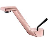 Grifo de lavabo de baño de latón rosa Grifos monomando de agua de un solo orificio
